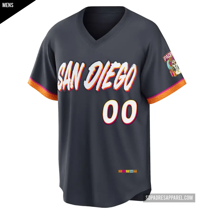 Men's San Diego Padres ＃00 Custom Limited Obsidian 2026 City