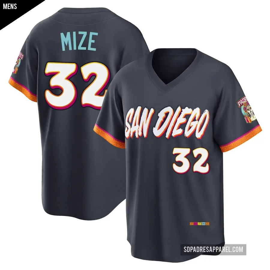 Men's San Diego Padres ＃32 Casey Mize Limited Obsidian 2026 City Connect Stadium Jersey