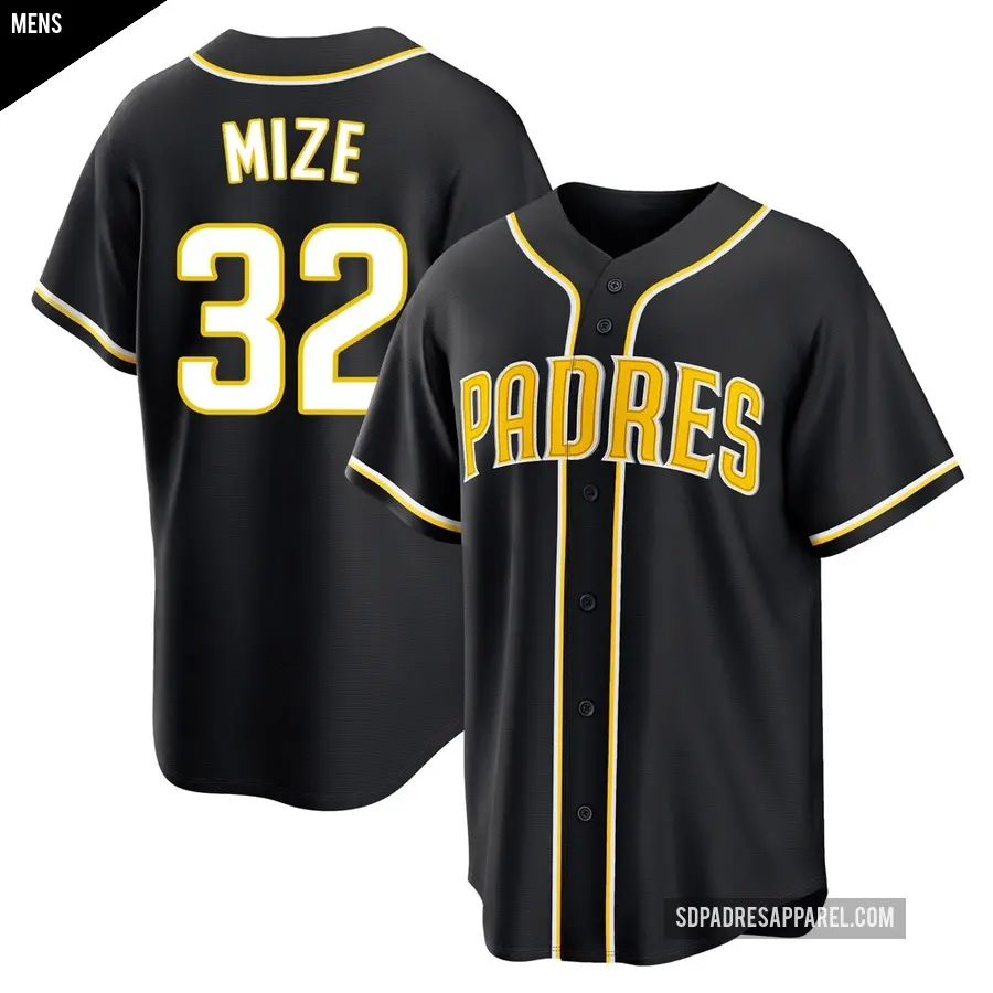 Men's San Diego Padres ＃32 Casey Mize Replica Black Fashion Out Jersey
