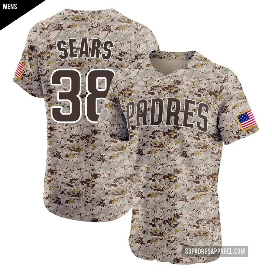 Men's San Diego Padres ＃38 JP Sears Elite Camo Alternate Vapor Premier Jersey