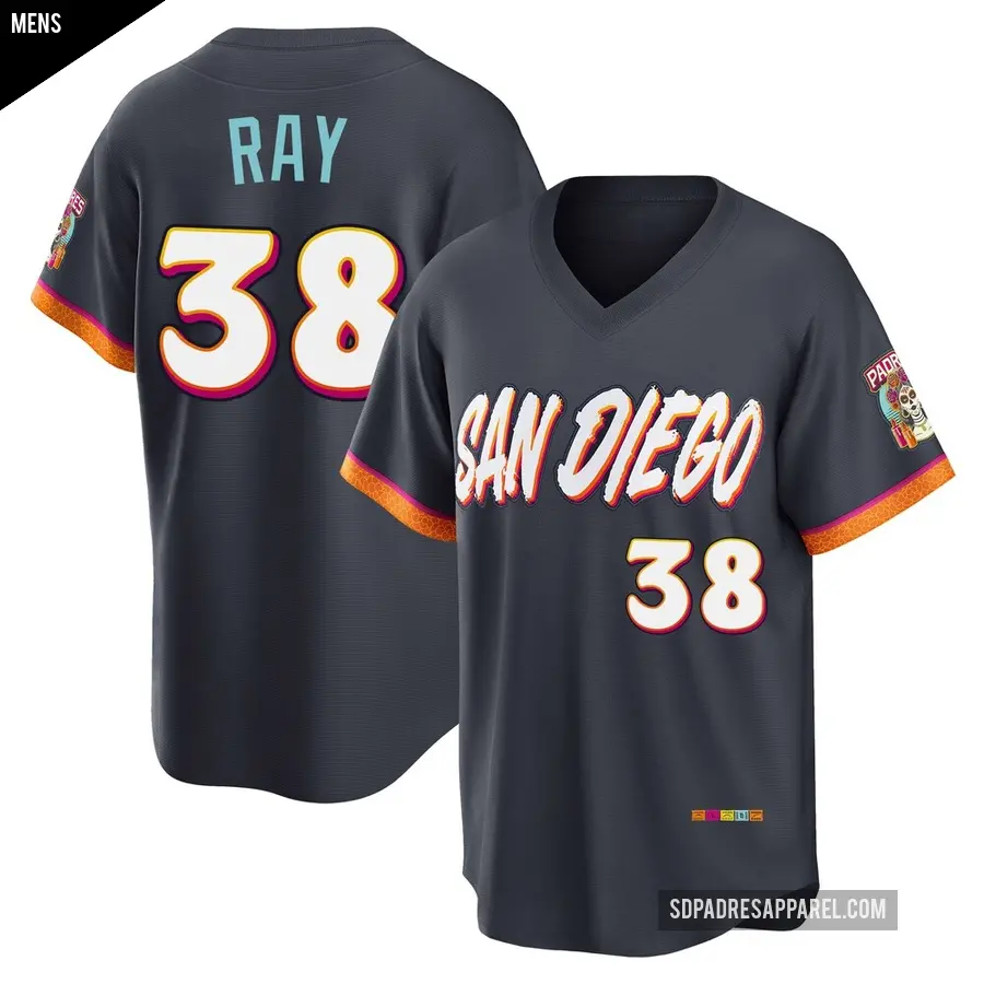Men's San Diego Padres ＃38 Robbie Ray Limited Obsidian 2026 City Connect Stadium Jersey
