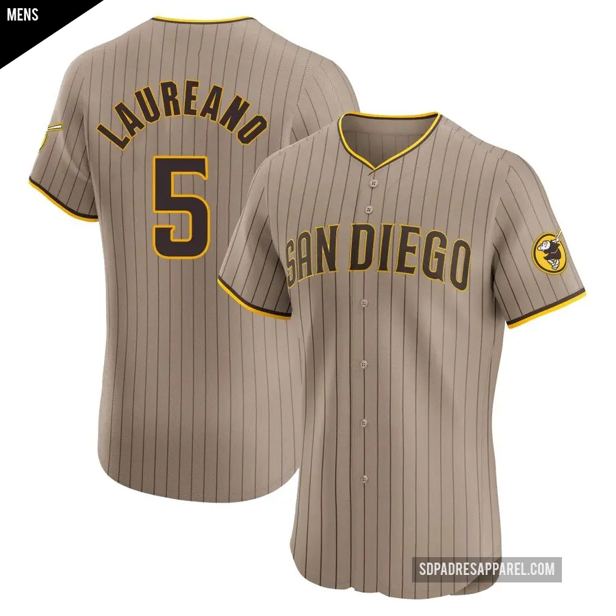 Men's San Diego Padres ＃5 Ramon Laureano Elite Brown Alternate Jersey
