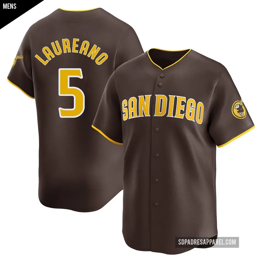 Men's San Diego Padres ＃5 Ramon Laureano Limited Brown Away Jersey