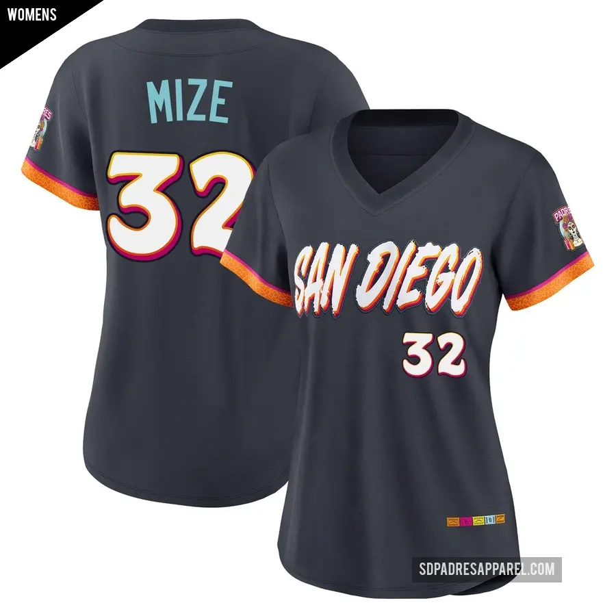 Women's San Diego Padres ＃32 Casey Mize Limited Obsidian 2026 City Connect Stadium Jersey