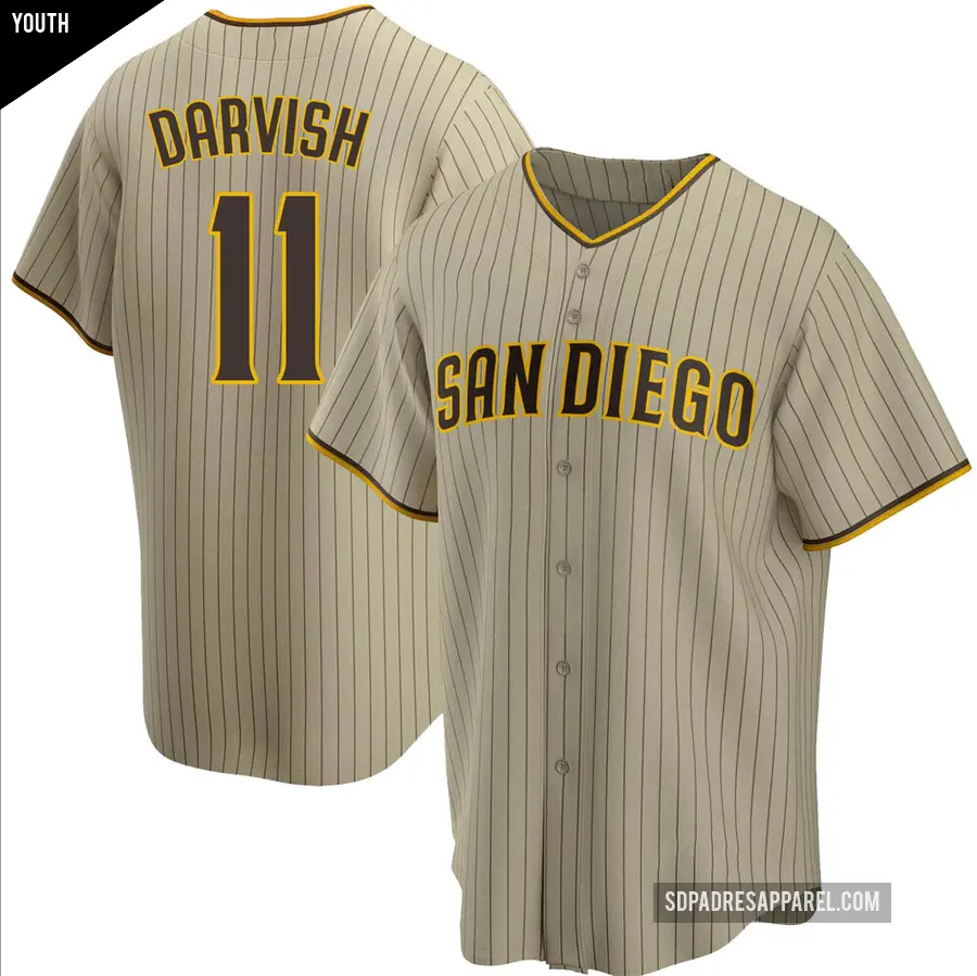 DARVISH 11 ユニフォーム ベージュ ストライプ Yu Darvish Jersey, Authentic Men's, Women's, Kids' Jerseys