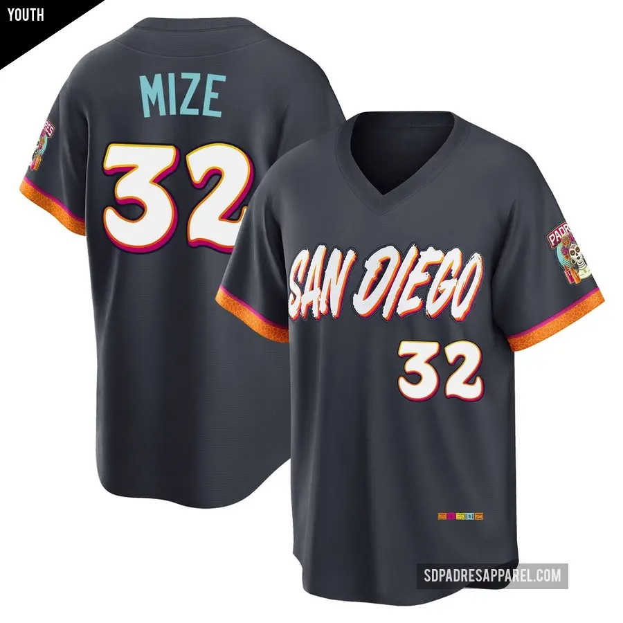 Youth San Diego Padres ＃32 Casey Mize Limited Obsidian 2026 City Connect Stadium Jersey