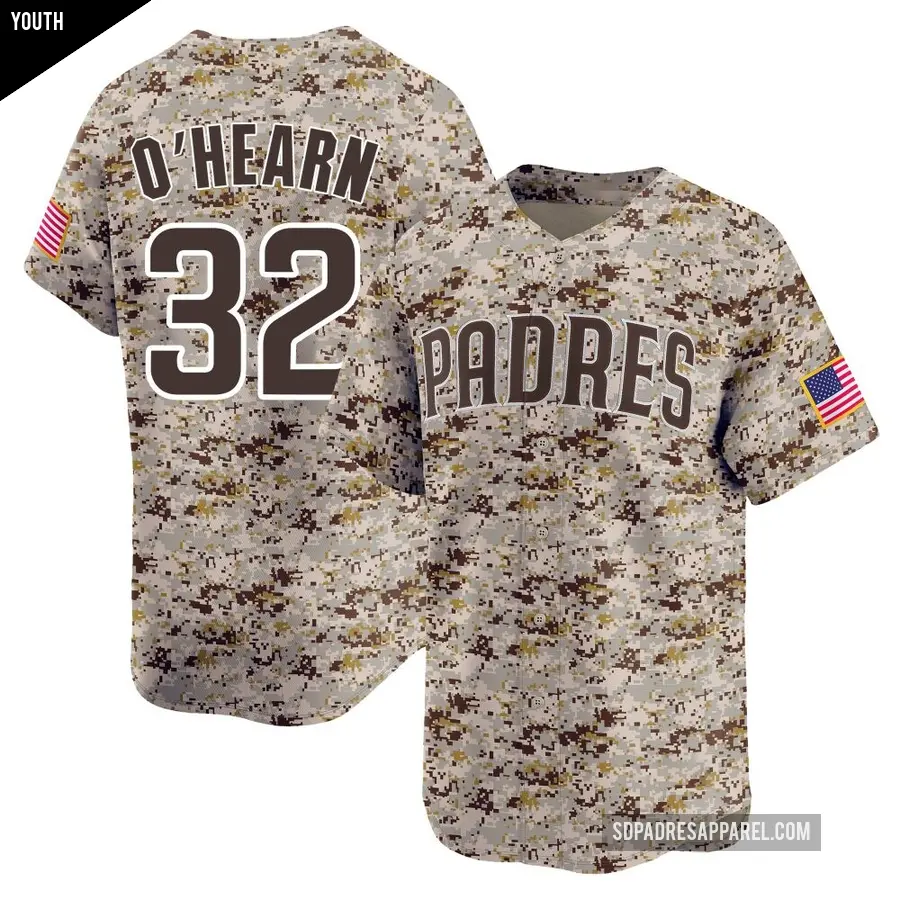 Youth San Diego Padres ＃32 Ryan O'Hearn Limited Camo 2nd Alternate Jersey