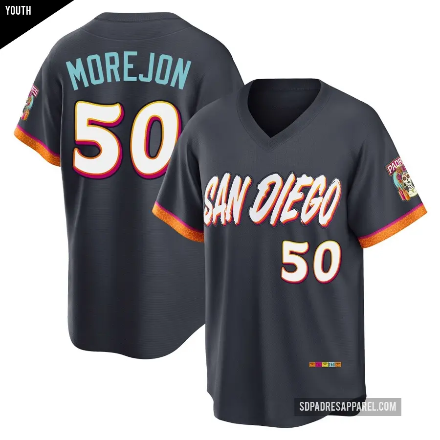 Youth San Diego Padres ＃50 Adrian Morejon Limited Obsidian 2026 City Connect Stadium Jersey