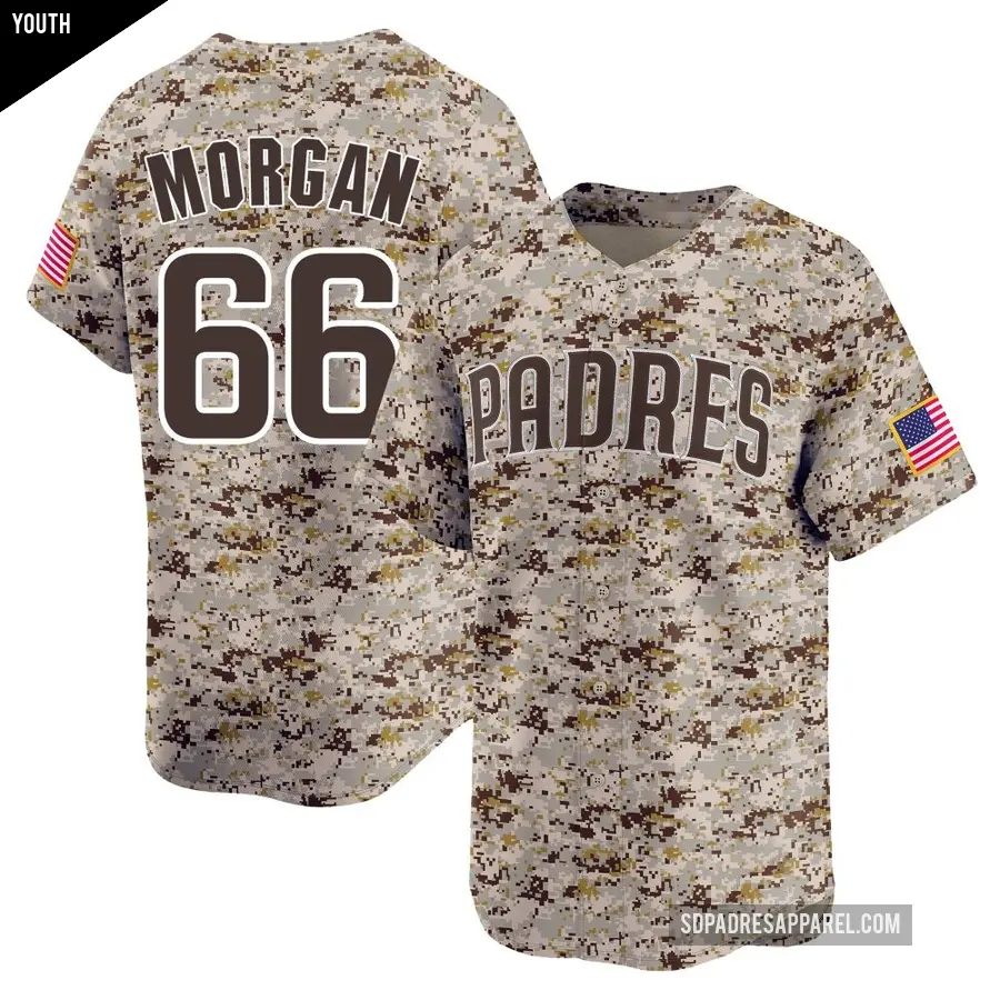 Youth San Diego Padres ＃66 David Morgan Limited Camo 2nd Alternate Jersey